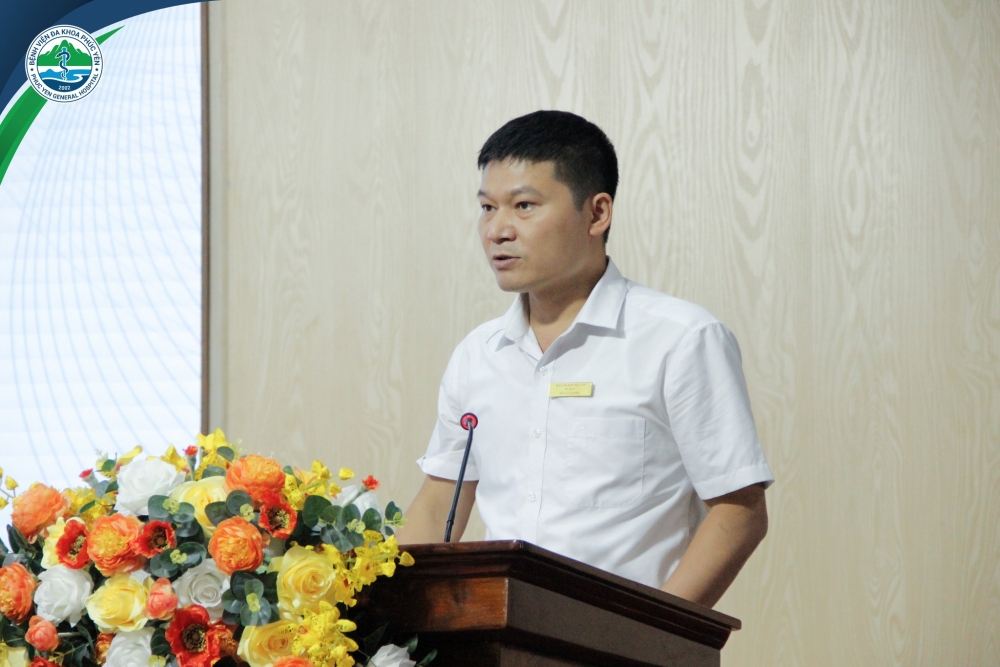 BsCKI. Đỗ Văn Thiên – Trưởng Phòng Quản lý chất lượng, bày tỏ niềm vinh dự, tự hào khi nhận được sự quan tâm, động viên và hỗ trợ của Ban Giám đốc Bệnh viện.