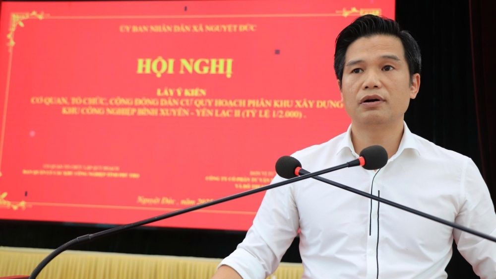 Xã Nguyệt Đức lấy ý kiến người dân về dự án KCN Bình Xuyên - Yên Lạc II