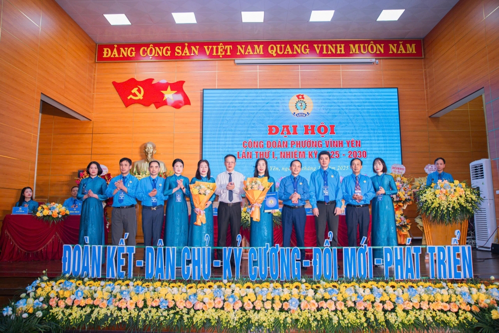 Công đoàn phường Vĩnh Yên tổ chức Đại hội lần thứ I, nhiệm kỳ 2025 - 2030