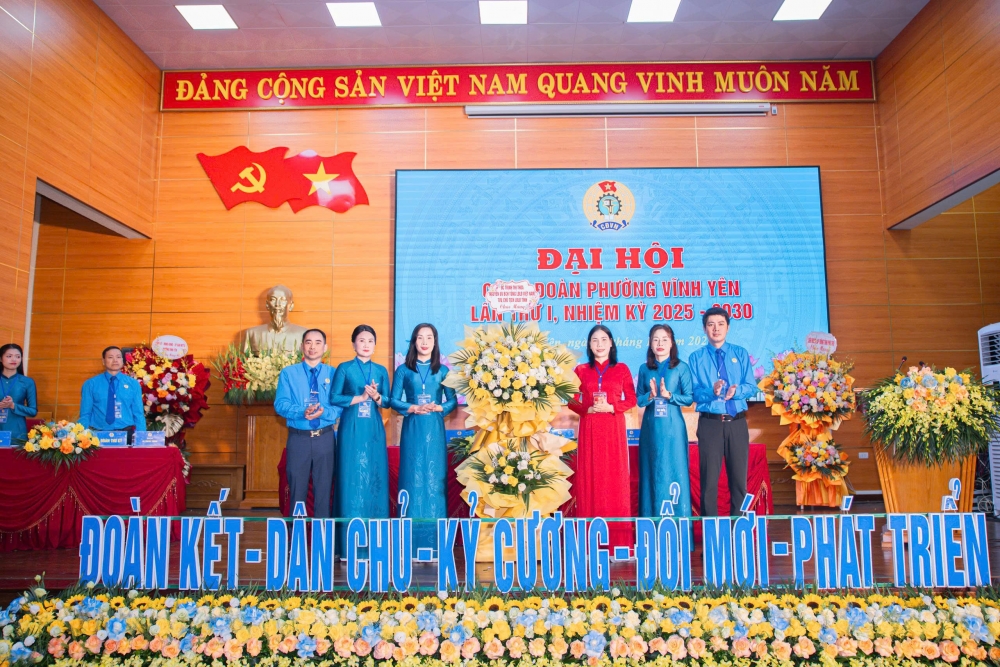 Công đoàn phường Vĩnh Yên tổ chức Đại hội lần thứ I, nhiệm kỳ 2025 - 2030