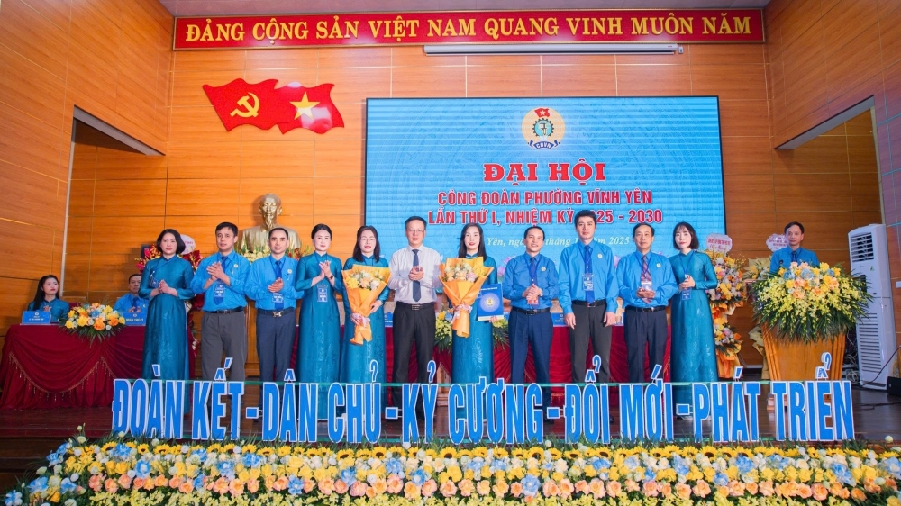Công đoàn phường Vĩnh Yên tổ chức Đại hội lần thứ I, nhiệm kỳ 2025 - 2030