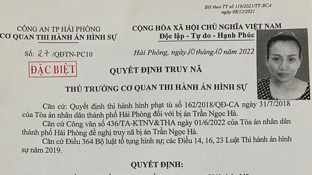 Hải Phòng: Bắt đối tượng truy nã đặc biệt