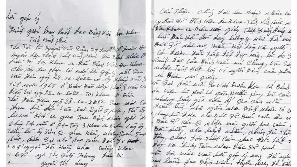 Xúc động tâm thư của bệnh nhân gửi tới bác sĩ Bệnh viện Đa khoa tỉnh Vĩnh Phúc