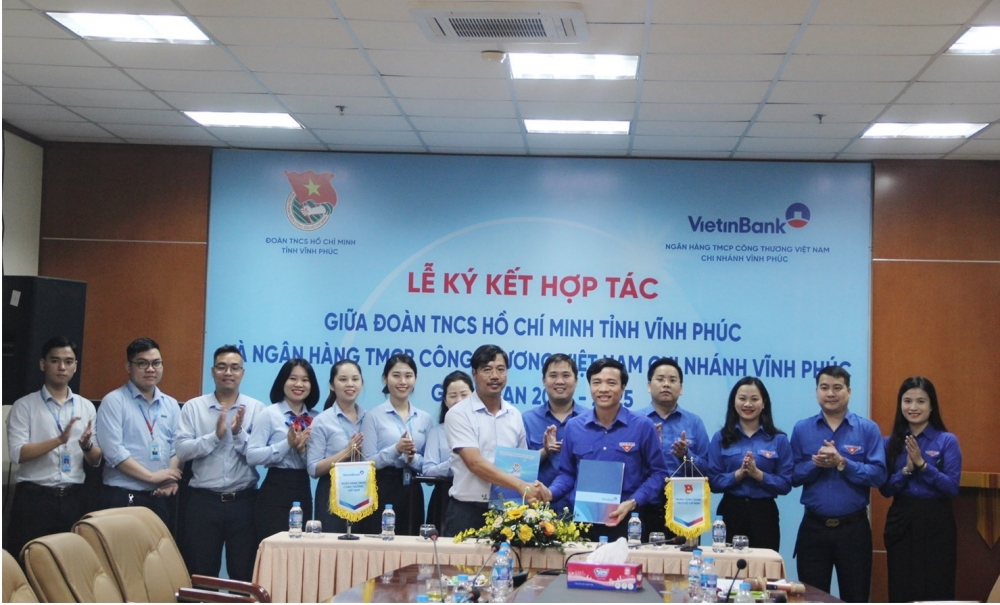 Tỉnh đoàn - Ngân hàng TMCP công thương Việt Nam chi nhánh Vĩnh Phúc tổ chức lễ ký kết hợp tác giai đoạn 2022 - 2025.