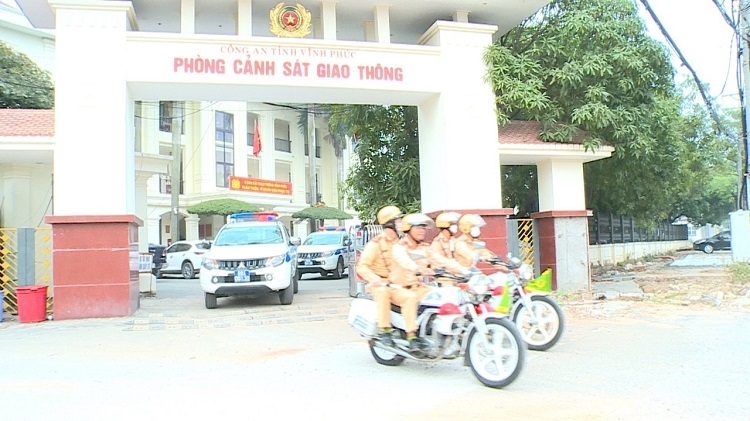 Vĩnh Phúc: Lực lượng CSGT ra quân đảm bảo giao thông dịp Tết Nguyên đán 2023