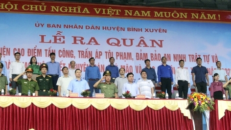 Bình Xuyên (Vĩnh Phúc): Ra quân cao điểm tấn công, trấn áp tội phạm dịp Tết Nguyên đán 2023
