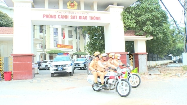 Vĩnh Phúc: Lực lượng CSGT ra quân đảm bảo giao thông dịp Tết Nguyên đán 2023