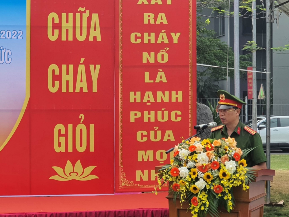 Thượng tá Vũ Duy Nhất - Trưởng Công an huyện Bình Xuyên nhấn mạnh