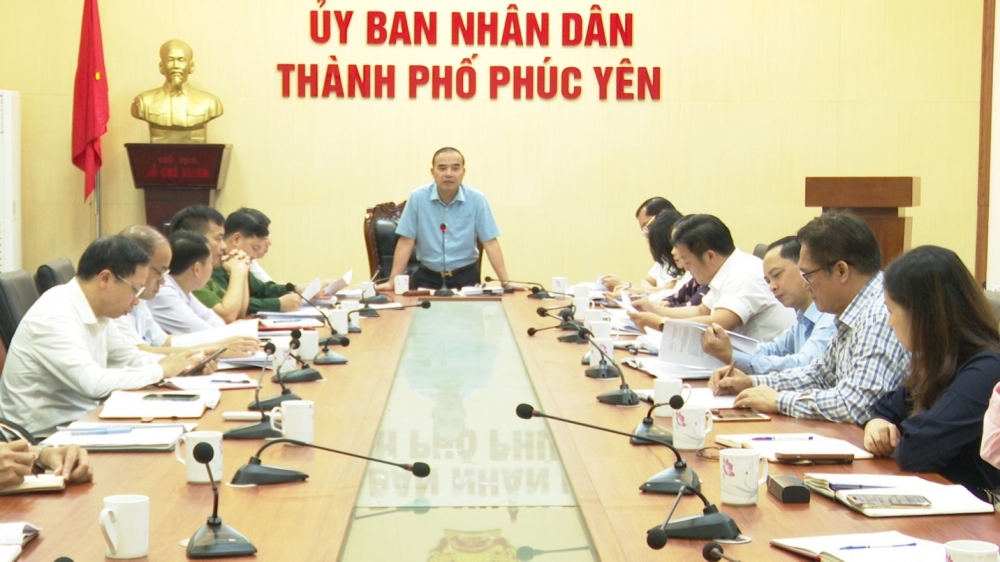 Đồng chí Phan Tiến Dũng- Chủ tịch UBND thành phố Phúc Yên chỉ đạo quyết liệt kinh tế- xã hội 2 tháng cuối năm