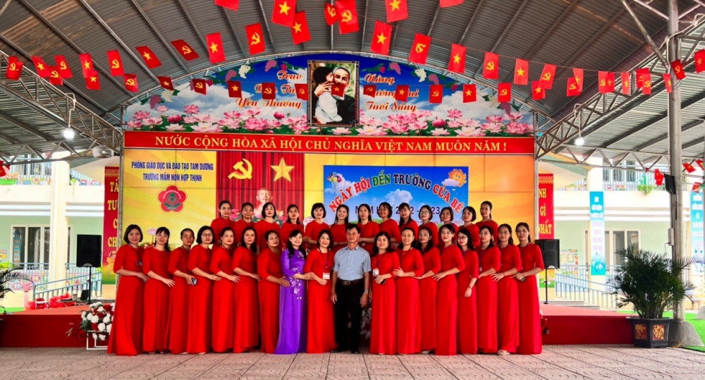 Vĩnh Phúc: Trường Mầm non Hợp Thịnh (Tam Dương) đạt chuẩn quốc gia mức độ 2