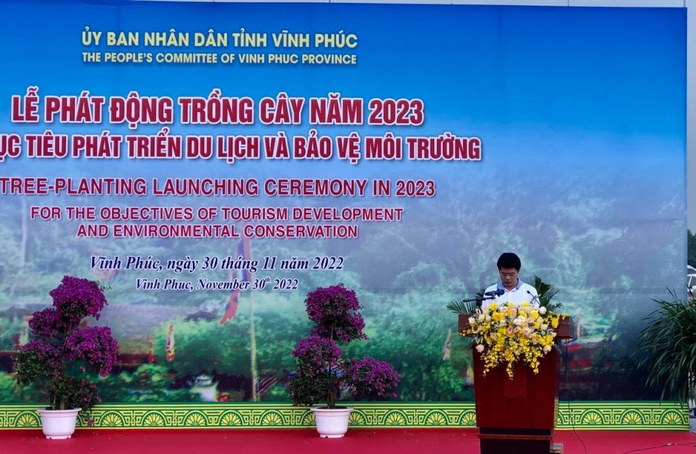 Ông Nguyễn Văn Khước - Phó Chủ tịch UBND tỉnh Vĩnh Phúc (ảnh trên) phát biểu 