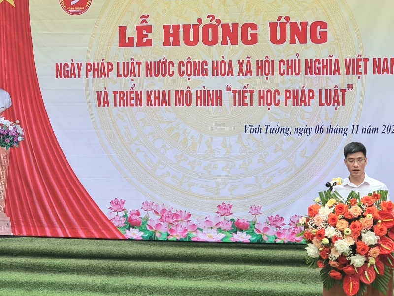 Vĩnh Phúc: Triển khai mô hình “Tiết học pháp luật” với chủ đề “Nói không với bạo lực học đường"