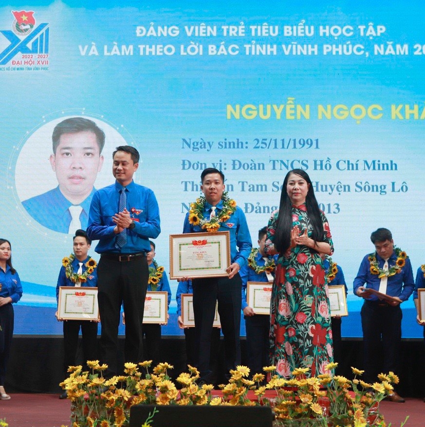 Nguyễn Ngọc Khánh là một trong số những đảng viên trẻ tiêu biểu trong học tập và làm theo lời Bác năm 2022
