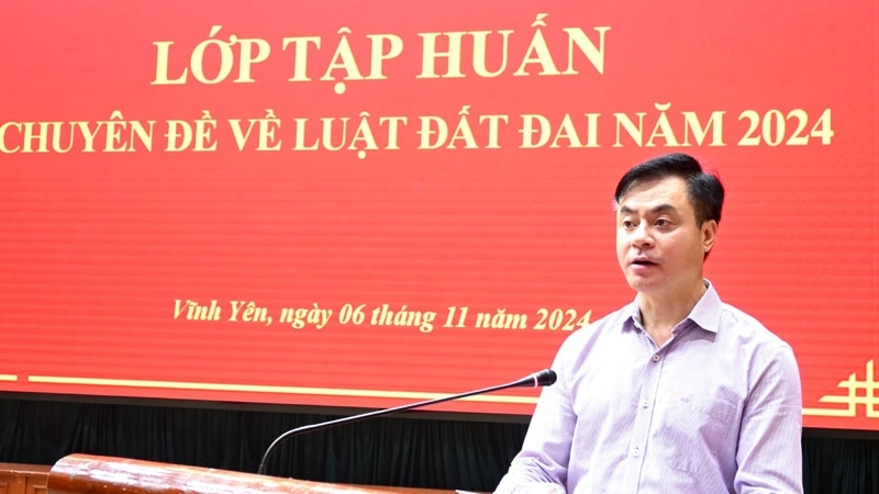 Thành phố Vĩnh Yên: Tập huấn chuyên đề Luật Đất đai năm 2024