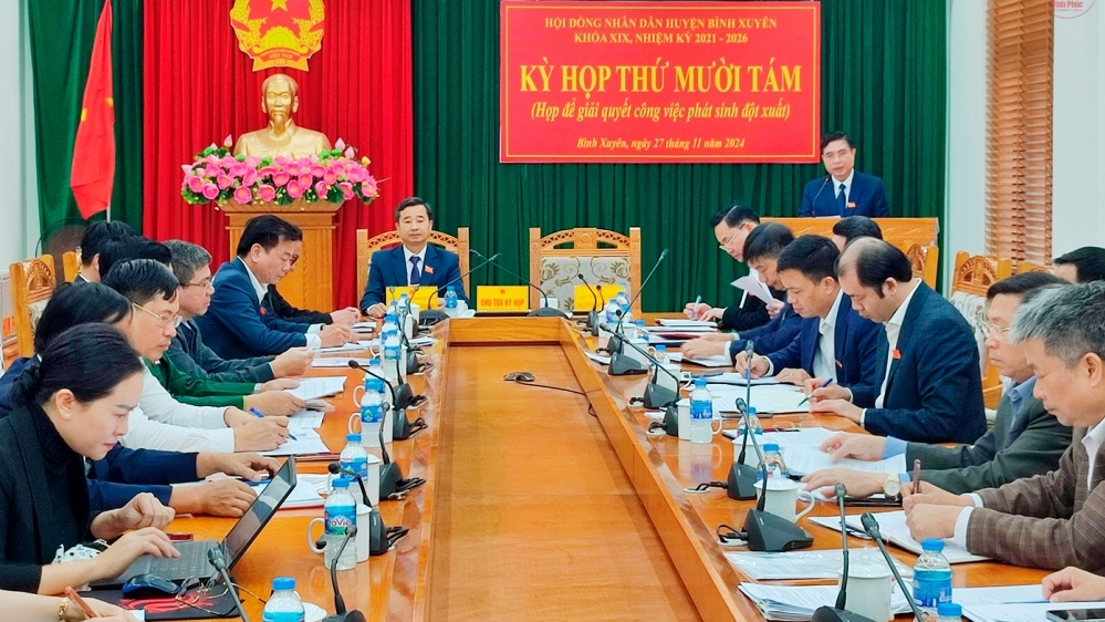 Kỳ họp HĐND huyện Bình Xuyên thông qua 6 nghị quyết quan trọng