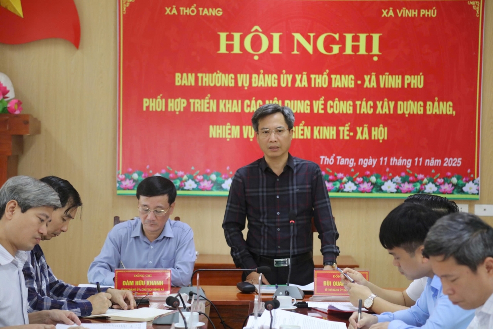 đồng chí Bùi Quang Đạo – Bí thư Đảng ủy xã Vĩnh Phú