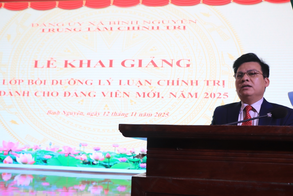 Xã Bình Nguyên: Hơn 120 quần chúng ưu tú tham gia lớp bồi dưỡng nhận thức về Đảng năm 2025