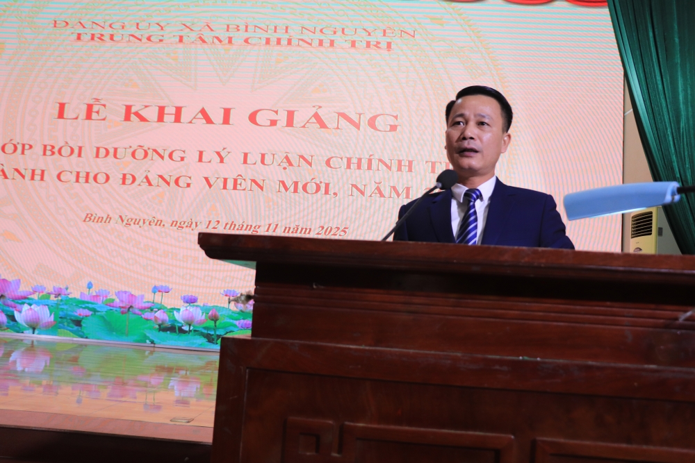 Xã Bình Nguyên: Hơn 120 quần chúng ưu tú tham gia lớp bồi dưỡng nhận thức về Đảng năm 2025