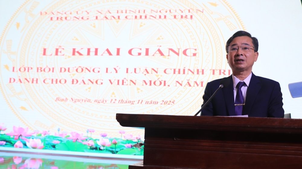 Xã Bình Nguyên: Hơn 120 đảng viên mới được bồi dưỡng lý luận chính trị