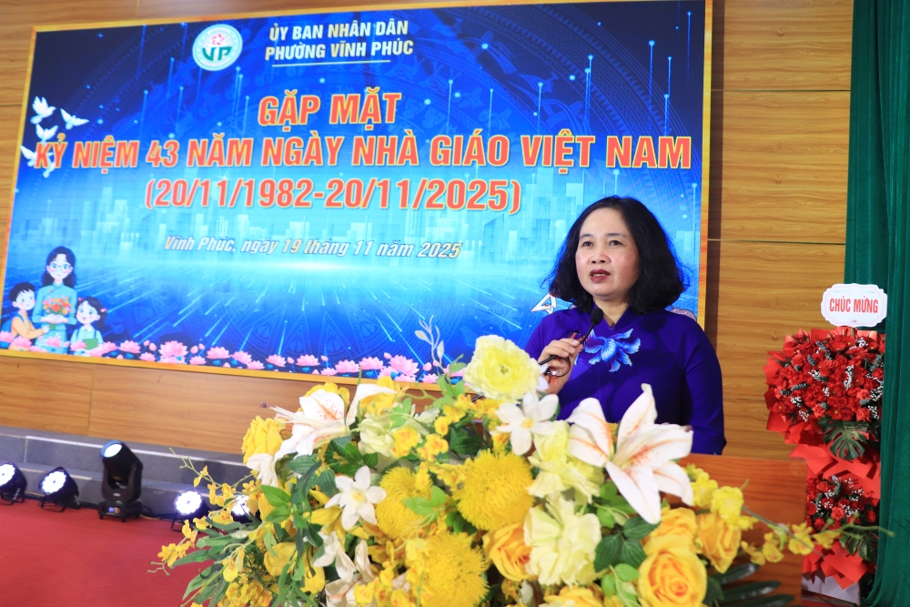 Phường Vĩnh Phúc gặp mặt, tri ân đội ngũ nhà giáo