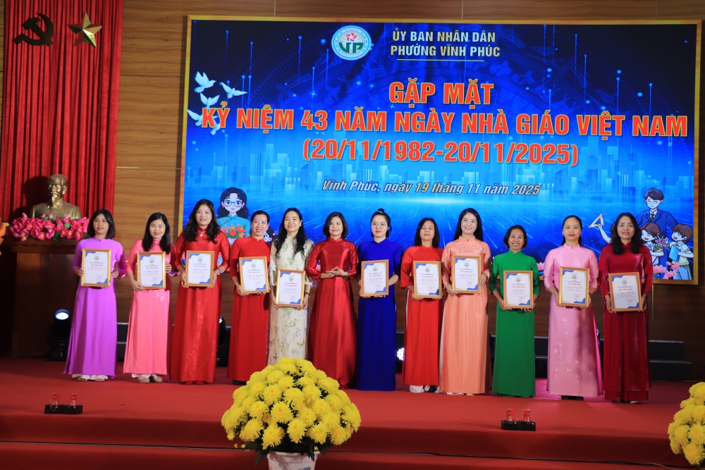 Phường Vĩnh Phúc gặp mặt, tri ân đội ngũ nhà giáo