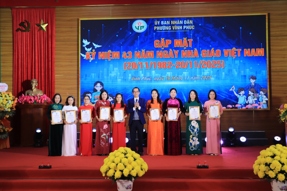 Phường Vĩnh Phúc gặp mặt, tri ân đội ngũ nhà giáo