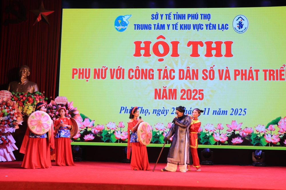 Trung tâm Y tế khu vực Yên Lạc: Sôi nổi Hội thi Phụ nữ với công tác Dân số và phát triển