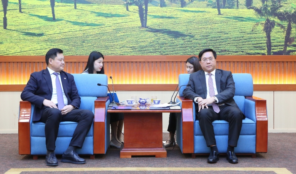 Chủ tịch UBND tỉnh Trần Duy Đông phát biểu tại buổi làm việc