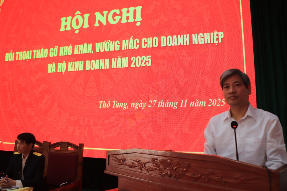 Xã Thổ Tang: Đối thoại, gỡ vướng cho doanh nghiêp và hộ kinh doanh