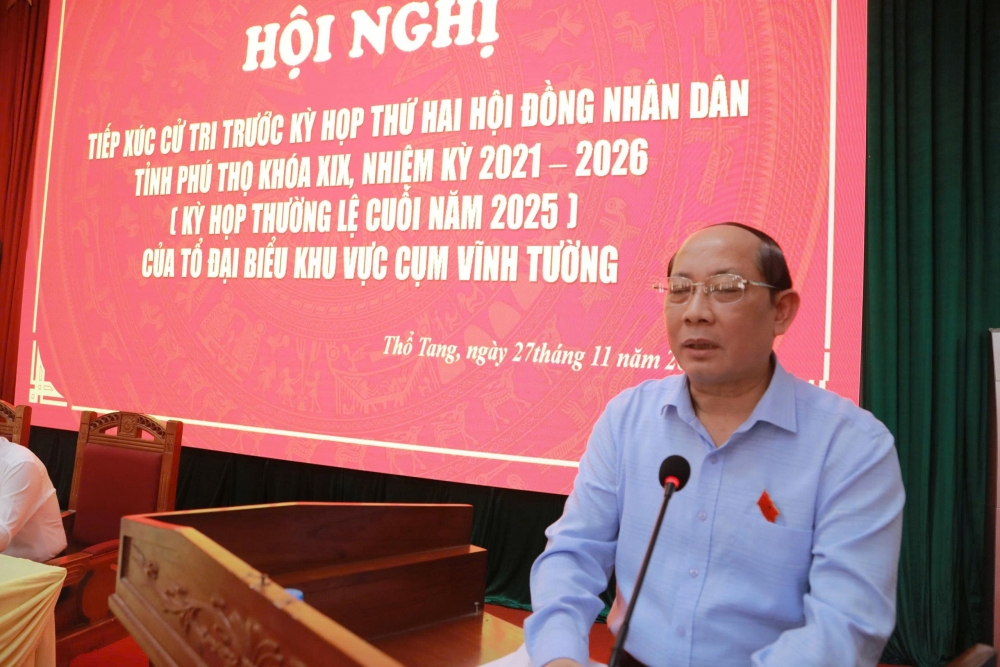 Phú Thọ: Tổ đại biểu khu vực cụm Vĩnh Tường tiếp xúc cử tri