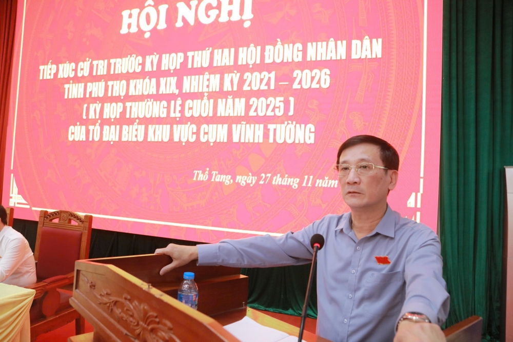 Phú Thọ: Tổ đại biểu khu vực cụm Vĩnh Tường tiếp xúc cử tri