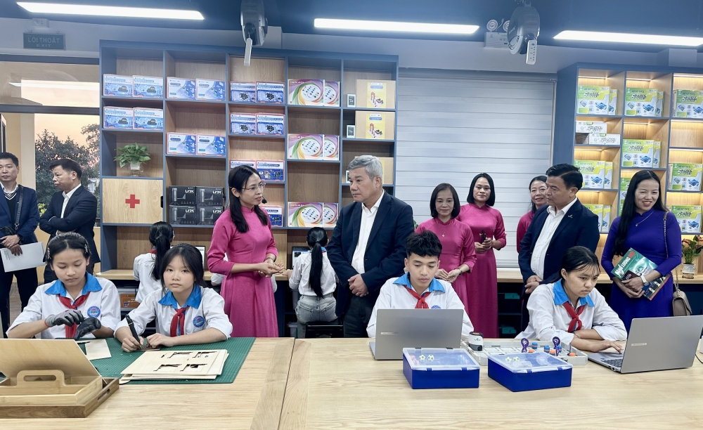 Phú Thọ: Khánh thành phòng thực hành giáo dục STEM tại Trường THCS Hướng Đạo