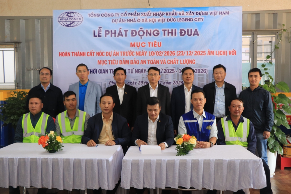 Phát động thi đua hoàn thành cất nóc Dự án Khu đô thị Việt Đức Legend City trước ngày 10/2/2026