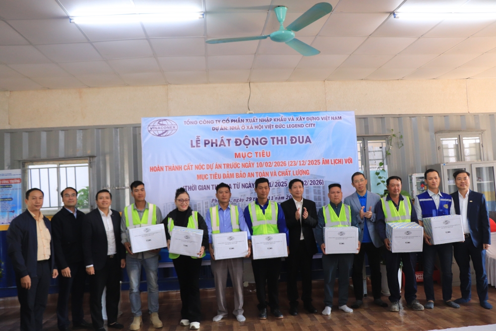 Phát động thi đua hoàn thành cất nóc Dự án Khu đô thị Việt Đức Legend City trước ngày 10/2/2026