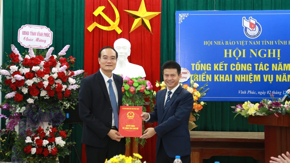 Vĩnh Phúc: Ông Nguyễn Đình Bảng được bổ nhiệm Chủ tịch Hội Nhà báo nhiệm kỳ 2020-2025