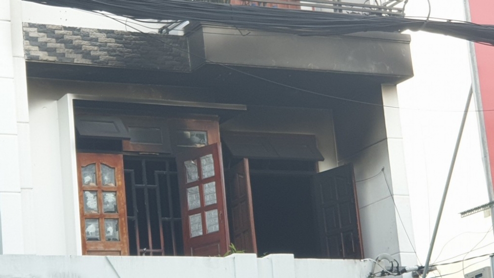 Hiện trường căn nhà trọ bị cháy