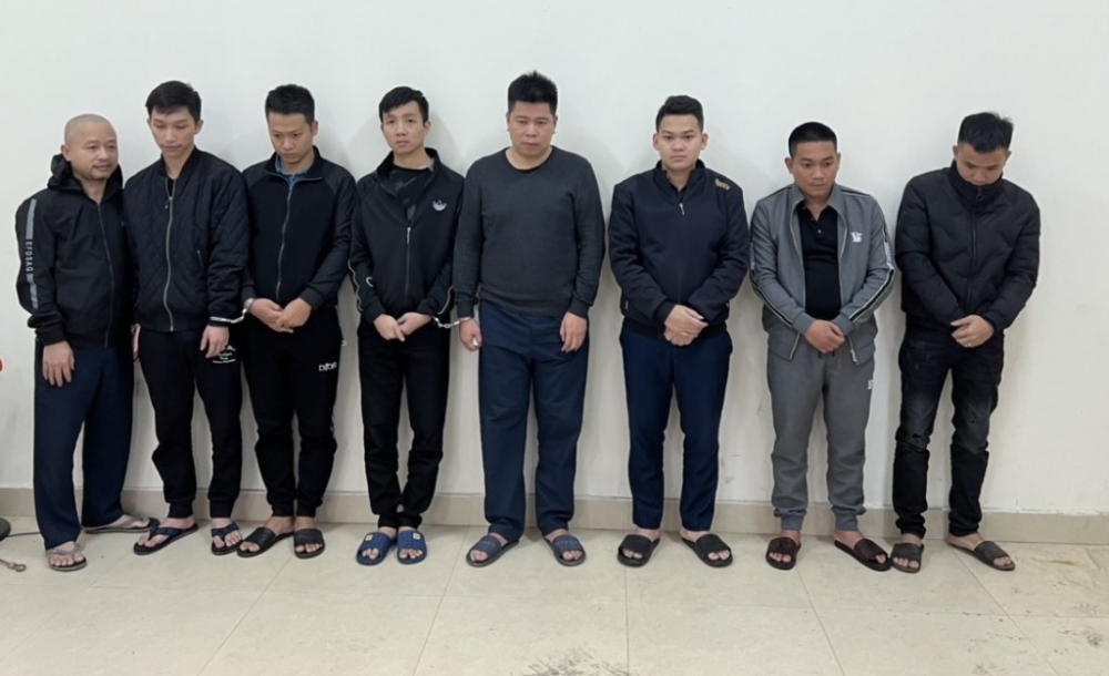 Các đối tượng trong chuyên án bị bắt giữ (Nguồn: Công an tỉnh Nghệ An)