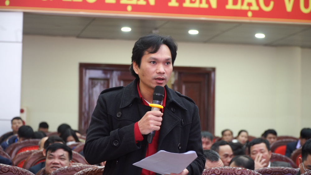 Đại diện MTTQ xã Tam Hồng phát biểu ý kiến