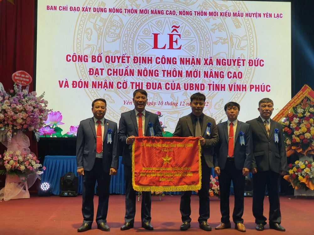 Xã Nguyệt Đúc: Đón nhận đạt chuẩn Nông thôn mới nâng cao và đón nhận cờ thi đua UBND tỉnh Vĩnh Phúc