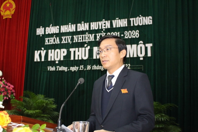 đồng chí Nguyễn Xuân Quang – Tỉnh ủy viên, Bí thư Huyện ủy, Chủ tịch HĐND huyện