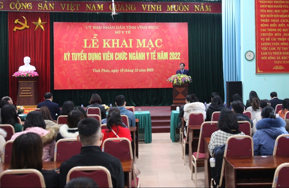 Sở Y tế Vĩnh Phúc: Khai mạc kỳ tuyển dụng viên chức ngành Y tế năm 2022