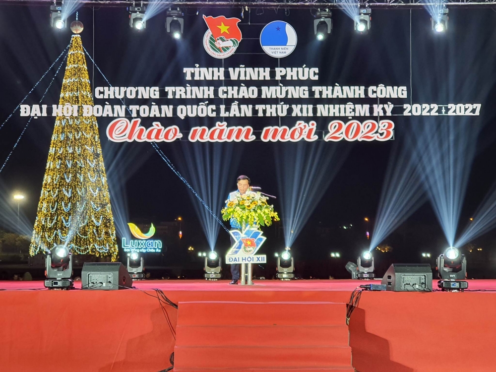 Vĩnh Phúc: Chào mừng thành công Đại hội đại biểu đoàn TNCS Hồ Chí Minh toàn quốc lần thứ XII, chào năm mới 2023