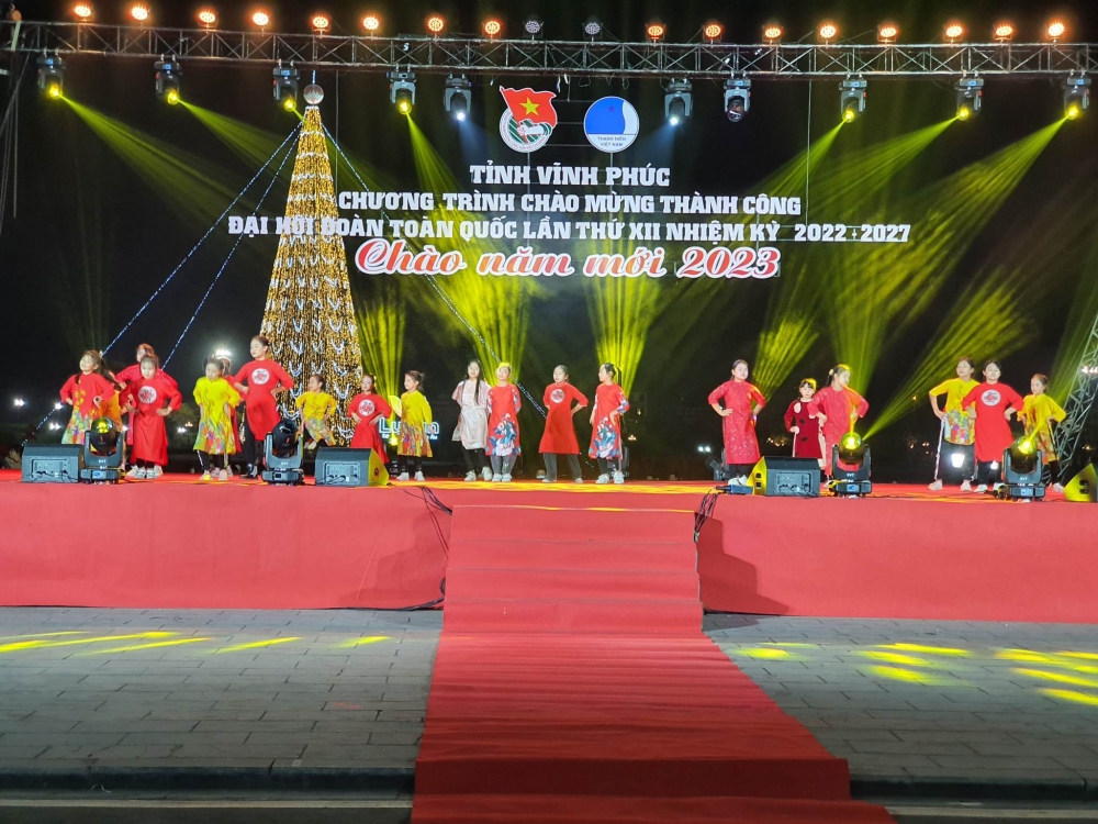 Vĩnh Phúc: Chào mừng thành công Đại hội đại biểu đoàn TNCS Hồ Chí Minh toàn quốc lần thứ XII, chào năm mới 2023