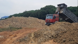 Vĩnh Phúc: Kiểm tra việc đổ thải của Công ty Quảng Bích tại dự án hồ sinh thái Gô