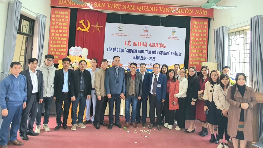 Vĩnh Phúc: Khai giảng lớp đào tạo "Chuyên khoa Tâm thần cơ bản" khóa 52