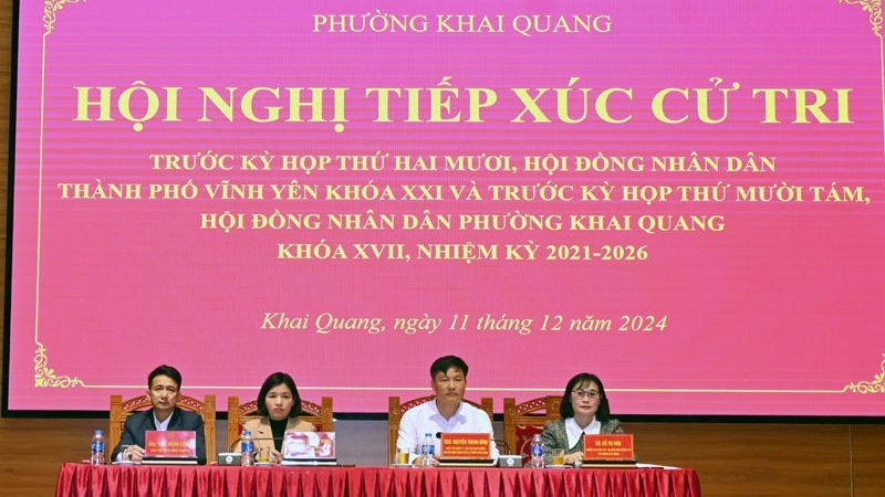 Vĩnh Yên: Tiếp xúc cử tri phường trước kỳ họp cuối tại phường Khai Quang