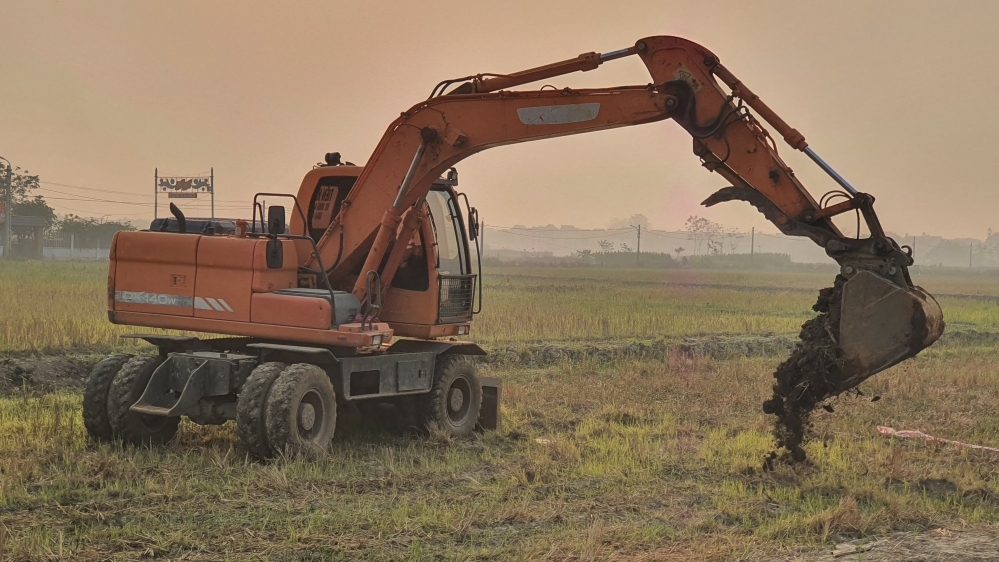 Yên Lạc: Cưỡng chế Hạ tầng khu đấu giá quyền sử dụng đất tại khu đồng Bãi Bông