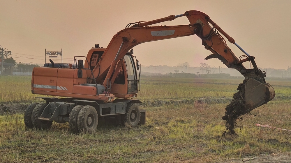 Yên Lạc: Cưỡng chế Hạ tầng khu đấu giá quyền sử dụng đất tại khu đồng Bãi Bông
