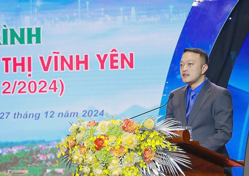 Bí thư Thành Đoàn Vĩnh Yên thể hiện khát vọng cống hiến của tuổi trẻ