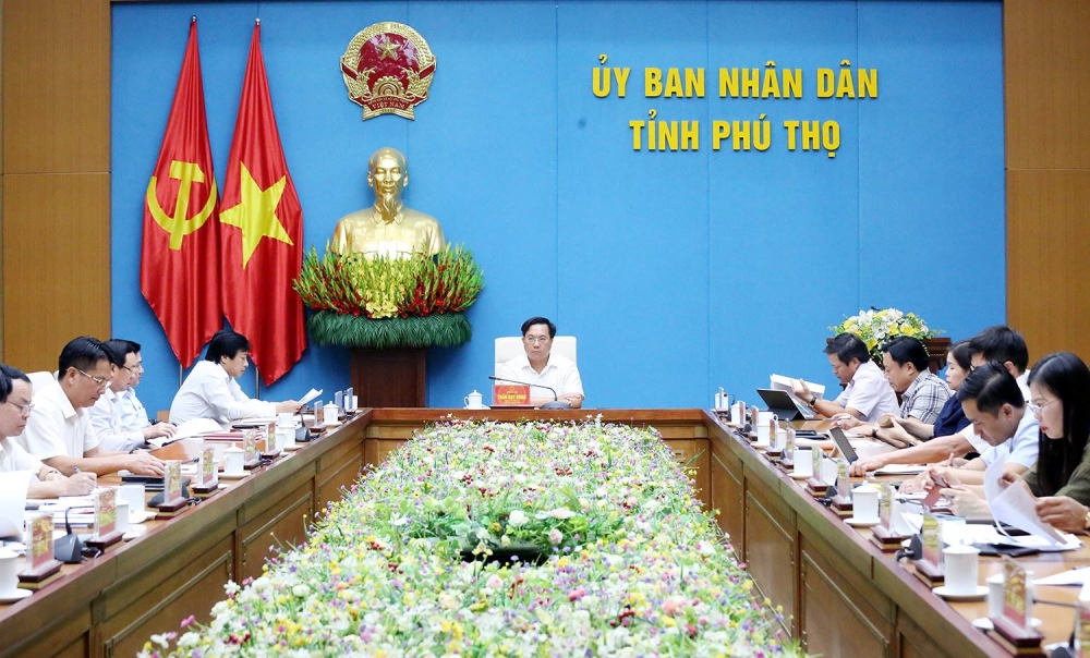 Chủ tịch UBND tỉnh Phú Thọ Trần Duy Đông chủ trì Hội nghị nghe báo cáo Dự thảo Kế hoạch phát triển kinh tế - xã hội giai đoạn 2026 - 2030.